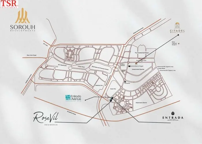 كمبوند روزفيل العاصمة الإدارية Rosevil New Capital بمقدم 5%