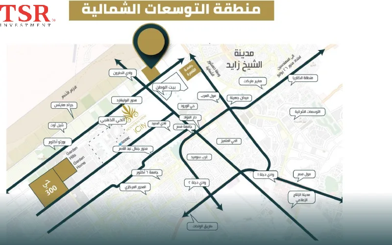 موقع التوسعات الشمالية 